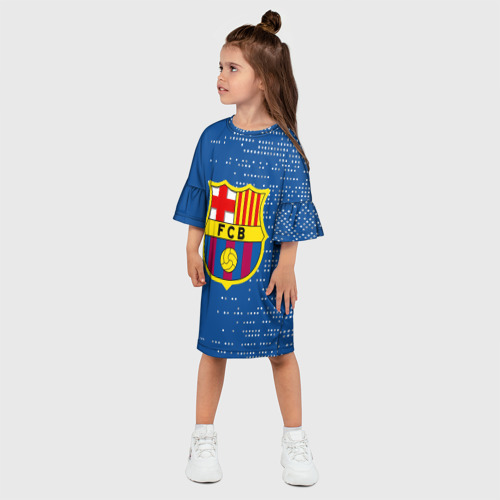 Детское платье 3D Футбольный клуб Барселона - логотип крупный, цвет 3D печать - фото 3