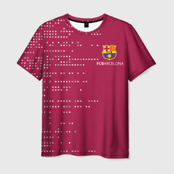 Мужская футболка 3D Футбольный клуб Барселона - бордовый