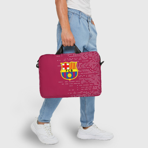 Сумка для ноутбука 3D Футбольный клуб Барселона - бордовый, цвет 3D печать - фото 6