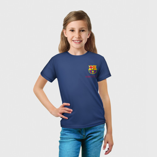 Детская футболка 3D Месси  - 10 номер футбольный клуб Барселона, цвет 3D печать - фото 5