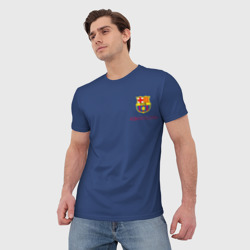 Мужская футболка 3D Месси  - 10 номер футбольный клуб Барселона - фото 2