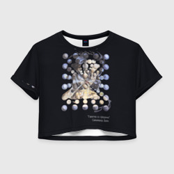 Сальвадор Дали - картина Галатея со сферами – Женская футболка Crop-top 3D с принтом купить