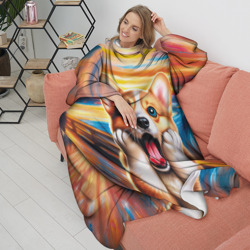 Плед с рукавами Крик корги - фото 2