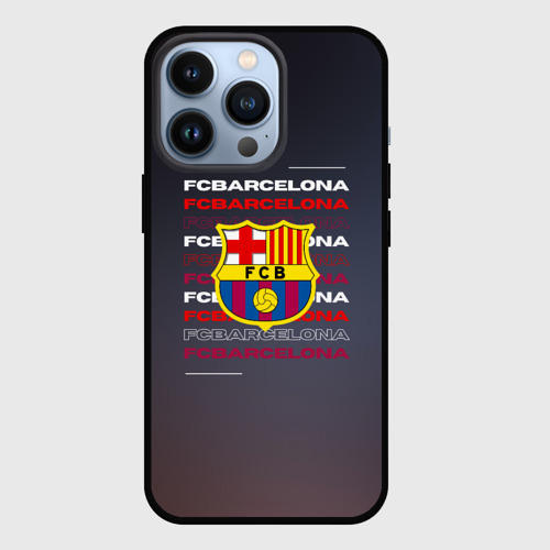 Чехол для iPhone 13 Pro с принтом Логотип футбольный клуб Барселона, вид спереди #2