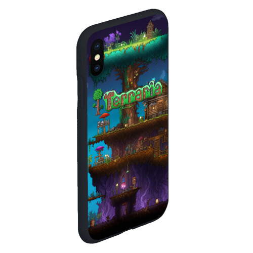 Чехол для iPhone XS Max матовый Terraria big tree, цвет черный - фото 3