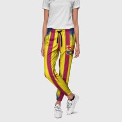 Женские брюки 3D Полосатые  цвета футбольного клуба Барселона - фото 2