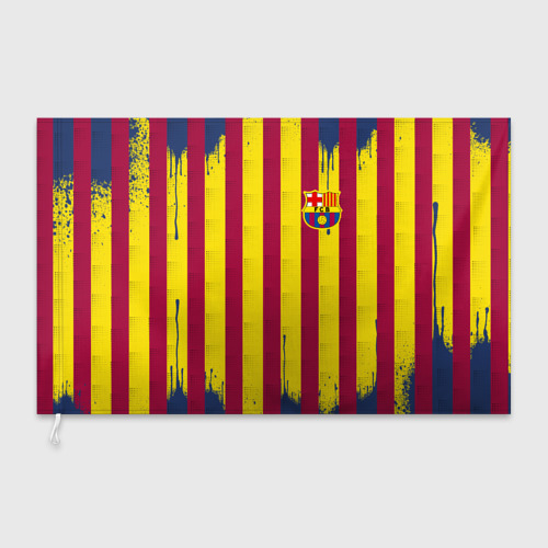 Флаг 3D Полосатые  цвета футбольного клуба Барселона - фото 3