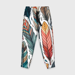 Детские брюки 3D Композиция из перьев