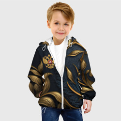 Детская куртка 3D Золотой герб России и узоры лепнина - фото 2