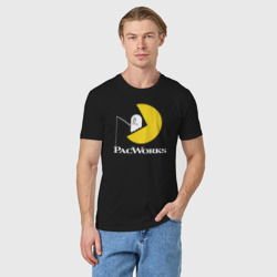 Мужская футболка хлопок Pac-man works - на рыбалке - фото 2