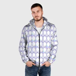 Мужская ветровка 3D Криптовалюта Ethereum на белом - фото 2