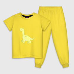 Детская пижама хлопок yellow dinosaur