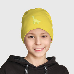 Детская шапка демисезонная yellow dinosaur - фото 2