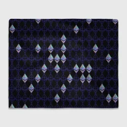 Плед 3D Криптовалюта Ethereum на черном