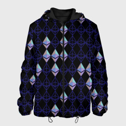 Мужская куртка 3D Криптовалюта Ethereum на черном