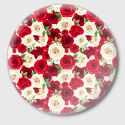 Значок Фон с красными и белыми розами