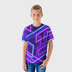 Детская футболка 3D Neon Geometric - фото 2