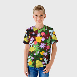 Детская футболка 3D Гавайская цветочная расцветка - фото 2