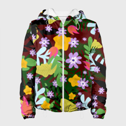 Женская куртка 3D Гавайская цветочная расцветка