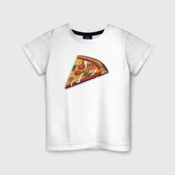 Кусочек детской пиццы – Детская футболка хлопок с принтом купить со скидкой в -20%