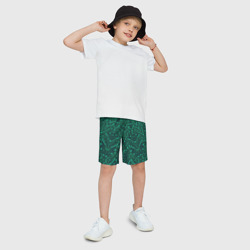 Детские спортивные шорты 3D Узоры мандала зелёный - фото 2