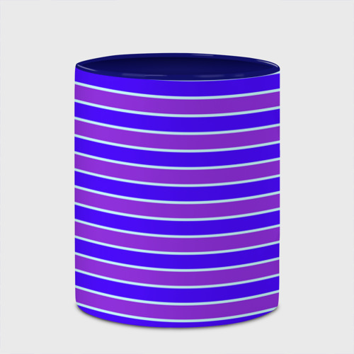Кружка с полной запечаткой с принтом Неоновые полосы фиолетовые и синие, фото #4