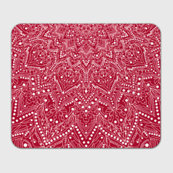 Прямоугольный коврик для мышки Красно-розовый мандала