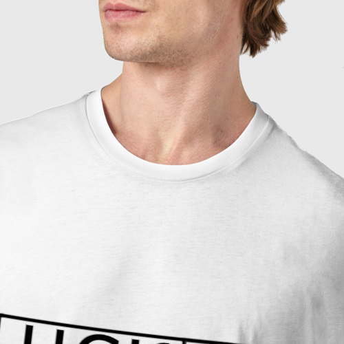 Мужская футболка хлопок НСК - автомобильный номер на русском, цвет белый - фото 6
