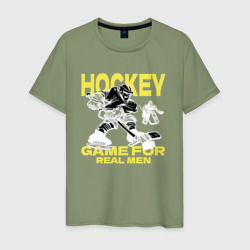 Хоккей игра для настоящих мужчин – Мужская футболка хлопок с принтом купить со скидкой в -20%