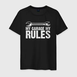 Мой гараж мои правила – Мужская футболка хлопок с принтом купить со скидкой в -20%