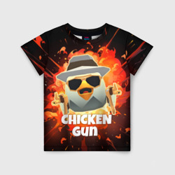 Детская футболка 3D Чикен Ган - взрыв