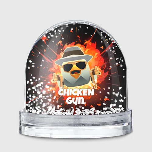 Игрушка Снежный шар Чикен Ган - взрыв