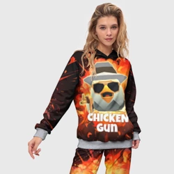 Женский костюм с толстовкой 3D Чикен Ган - взрыв - фото 2