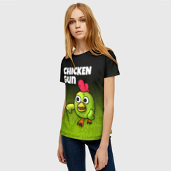Женская футболка 3D Chicken Gun - Zombie Chicken - фото 2