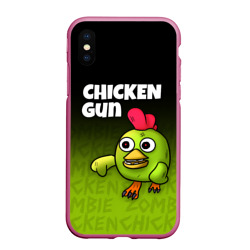 Чехол для iPhone XS Max матовый Chicken Gun - Zombie Chicken