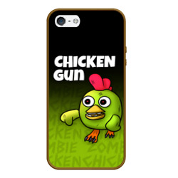 Чехол для iPhone 5/5S матовый Chicken Gun - Zombie Chicken