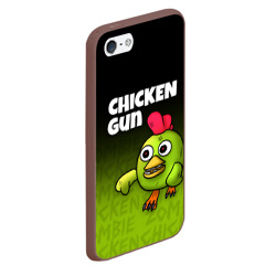 Чехол для iPhone 5/5S матовый Chicken Gun - Zombie Chicken - фото 2