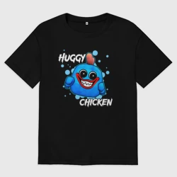 Женская футболка хлопок Oversize Чикен Ган - Хагги Вагги