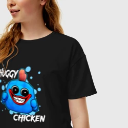 Женская футболка хлопок Oversize Чикен Ган - Хагги Вагги - фото 2