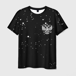 Мужская футболка 3D Россия герб рф текстура