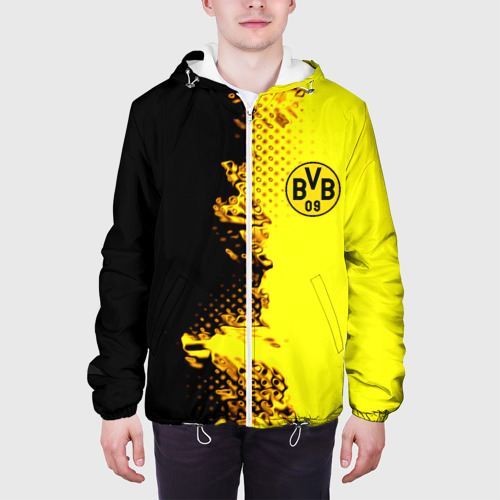 Мужская куртка 3D Borussia fc sport краски, цвет 3D печать - фото 4
