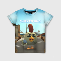 Детская футболка 3D Chicken Gun - shooter