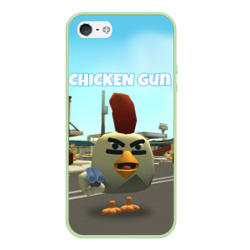 Чехол для iPhone 5/5S матовый Chicken Gun - shooter