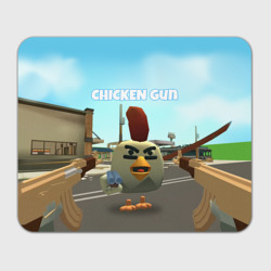 Прямоугольный коврик для мышки Chicken Gun - shooter