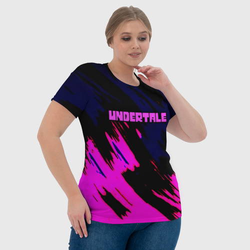 Женская футболка 3D Андертейл краски текстура, цвет 3D печать - фото 6