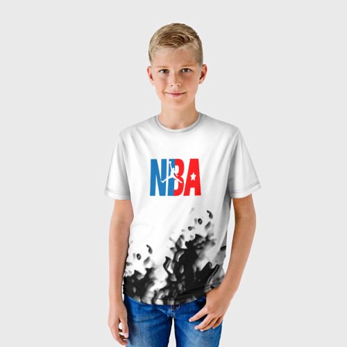 Детская футболка 3D Basketball краски, цвет 3D печать - фото 3