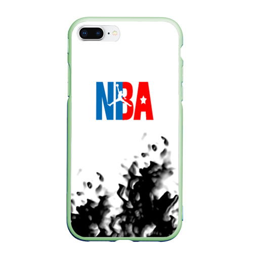 Чехол для iPhone 7Plus/8 Plus матовый с принтом Basketball краски, вид спереди #2
