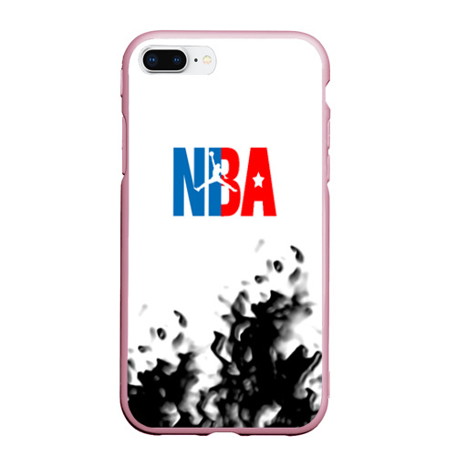 Чехол для iPhone 7Plus/8 Plus матовый Basketball краски, цвет розовый