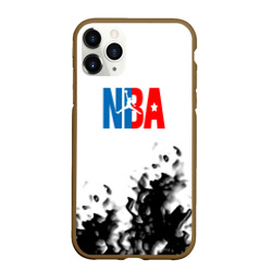 Чехол для iPhone 11 Pro матовый Basketball краски