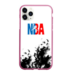 Чехол для iPhone 11 Pro Max матовый Basketball краски